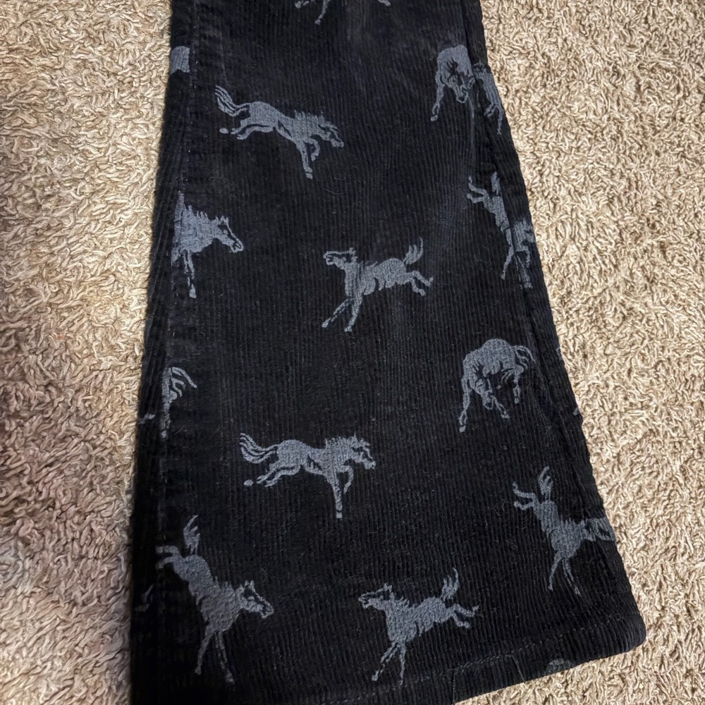 ROCK & ROLL DENIM GIRLS' RODEO PRINT CORDUROY BOOTCUT JEANS - Picture 5 of 10